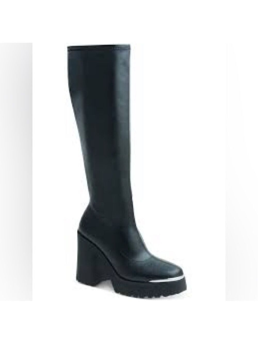 Women’s Wild Pair Black Killian Block-Heel Riding Boots Size 11 US!